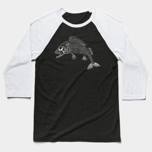 Hand drawn Fishbone Baseball T-Shirt